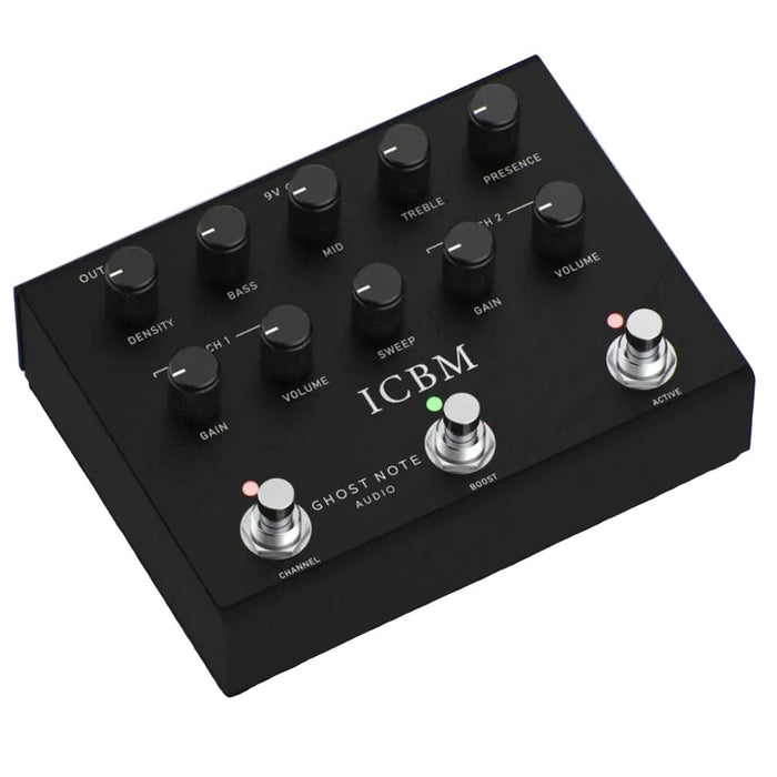 Ghost Note Audio ICBM (Black) Preamp Pedal based on Randall Warhead X2 Amp (GN-ICBMBK) - Gsus4