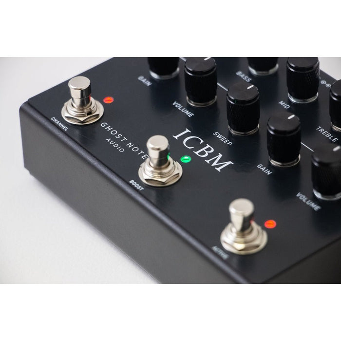 Ghost Note Audio ICBM (Black) Preamp Pedal based on Randall Warhead X2 Amp (GN-ICBMBK) - Gsus4