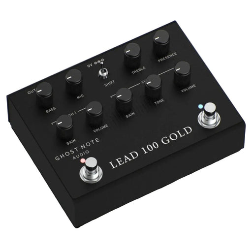 Ghost Note Audio LEAD 100 GOLD (Black) Preamp Pedal based on Marshall Lead 100 MOSFET Amp (GN-LEAD100BK) - Gsus4