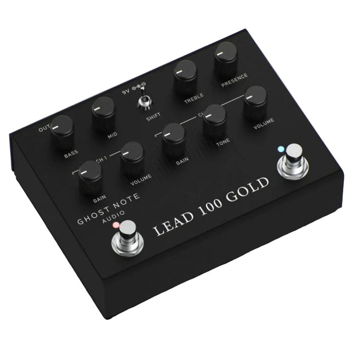Ghost Note Audio LEAD 100 GOLD (Black) Preamp Pedal based on Marshall Lead 100 MOSFET Amp (GN-LEAD100BK) - Gsus4