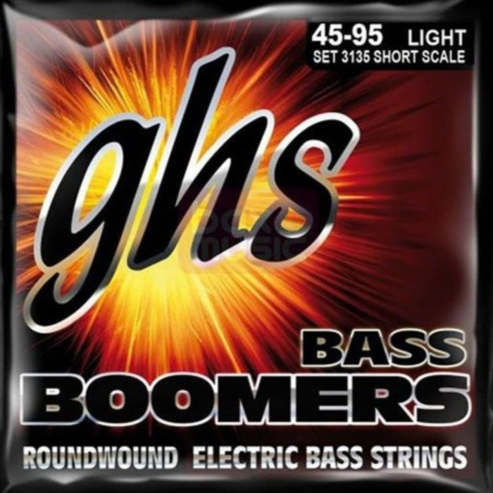 GHS | 3135 | Bass Boomers | Bass 4 - String | Roundwound | Light 45 - 95 ShortScale (751173) - Gsus4