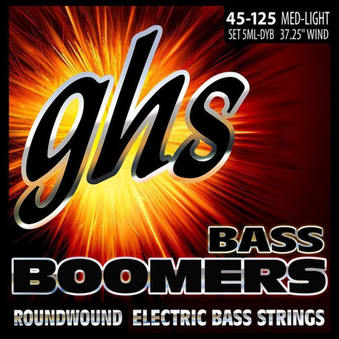 GHS | 5ML - DYB | Bass Boomers | Bass 5 - String | Roundwound | Medium Light 45 - 126 (751167) - Gsus4