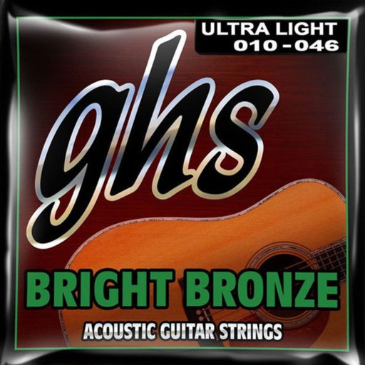 GHS | BB10U | Bright Bronze | Acoustic Guitar Strings | Ultra Light 10 - 46 (751239) - Gsus4