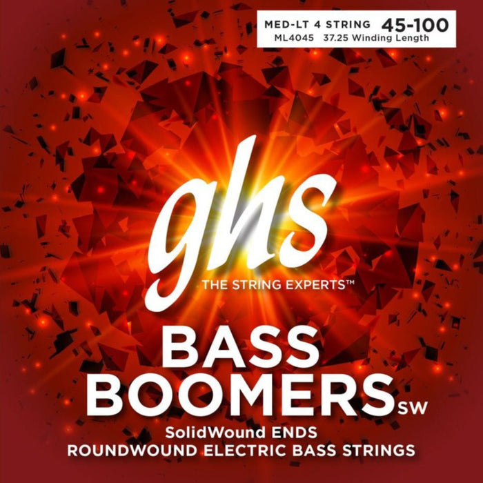 GHS | ML4045 | Bass Boomers | Bass 4 - String | Solid Wound | Med Light 45 - 100 (752979) - Gsus4