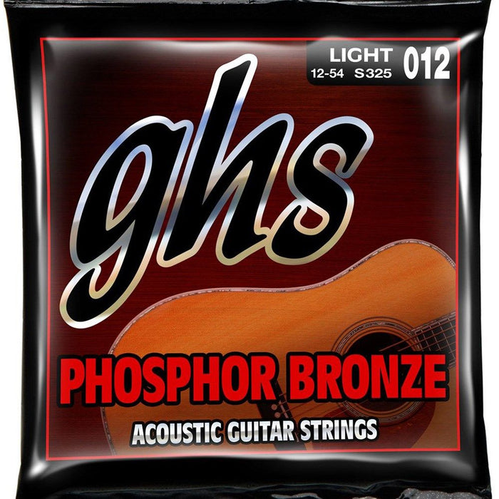 GHS | S325 | Acoustic Guitar Strings | Phosphor Bronze | Light 12 - 54 (751256) - Gsus4