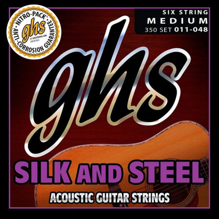 GHS | Silk & Steel | Acoustic Guitar Strings | Light 10 - 42 (751275) - Gsus4