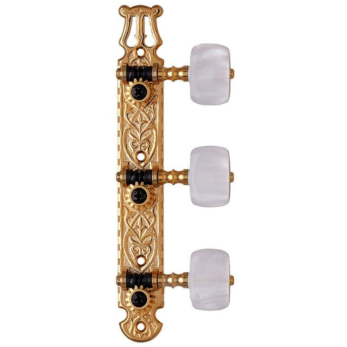 Gotoh 40G2000 Classical Guitar Tuning Machines on Decorative Plate in Gold Finish (3+3) (A40G2000EW) - Gsus4