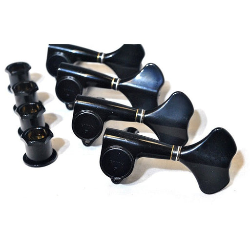 Gotoh GB707 Series Electric Bass Guitar Tuning Machines in Black Chrome Finish (4-inline) (AGB70LB) - Gsus4