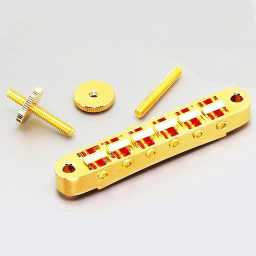 Gotoh GE103B Tune-O-Matic Electric Guitar Bridge (Nashville) in Gold Finish (AGE103BG) - Gsus4