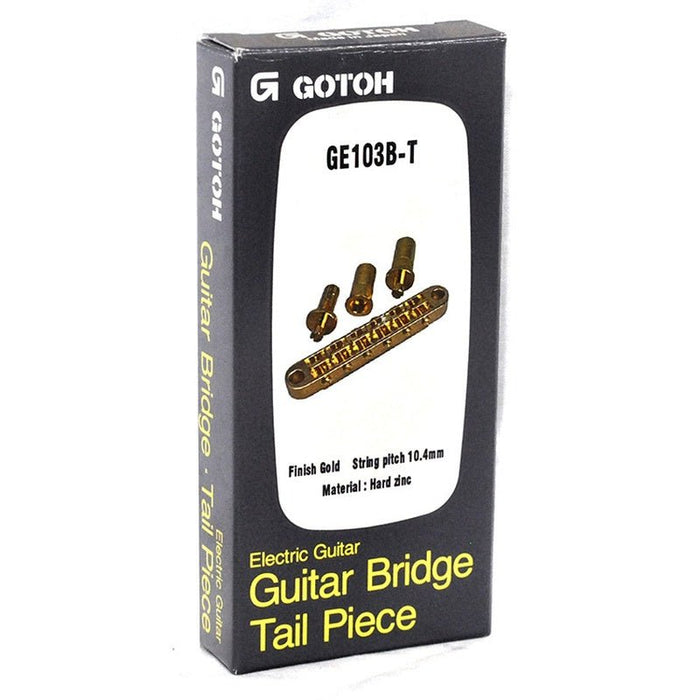 Gotoh GE103BT Tune-O-Matic Electric Guitar Bridge (Nashville) in Gold Finish (AGE103BTGG) - Gsus4