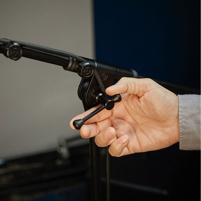 Gravity | GTMS4232B | Touring Short Tripod Mic Stand | w/ Ext Boom & T - BAR (GRA - GTMS4232B) - Gsus4