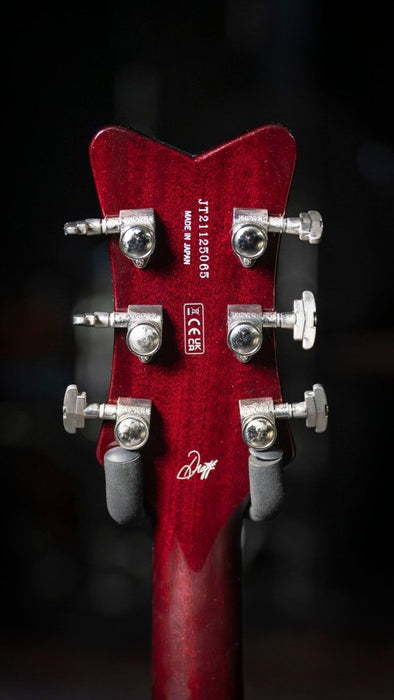 Gretsch | G6134TFM - NH | Nigel Hendroff Penguin Ebony FB | Dark Cherry Metallic Flame | Pre - Loved (Droff-Penguin) - Gsus4