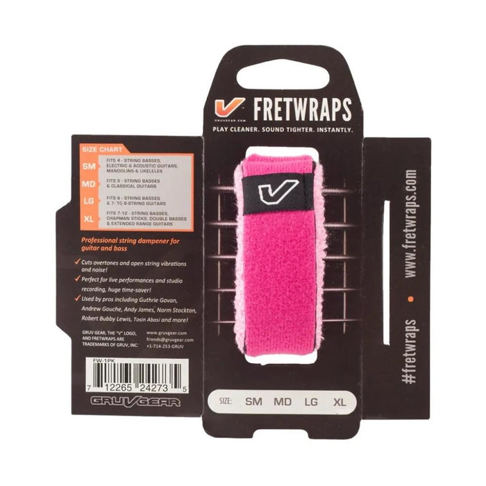 Gruv Gear FW-1PK-PK-SM FretWraps String Dampener - Pink - Small - 1 Pack (FW-1PK-PK-SM) - Gsus4