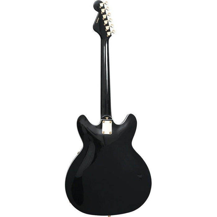 Hagstrom 67' Viking II Semi-Hollow Guitar in Black Gloss (HSVIK67BLK) - Gsus4