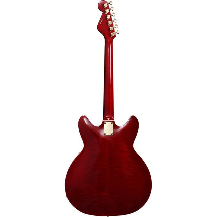Hagstrom 67' Viking II Semi-Hollow Guitar in Wild Cherry Transparent (HSVIK67WCT) - Gsus4