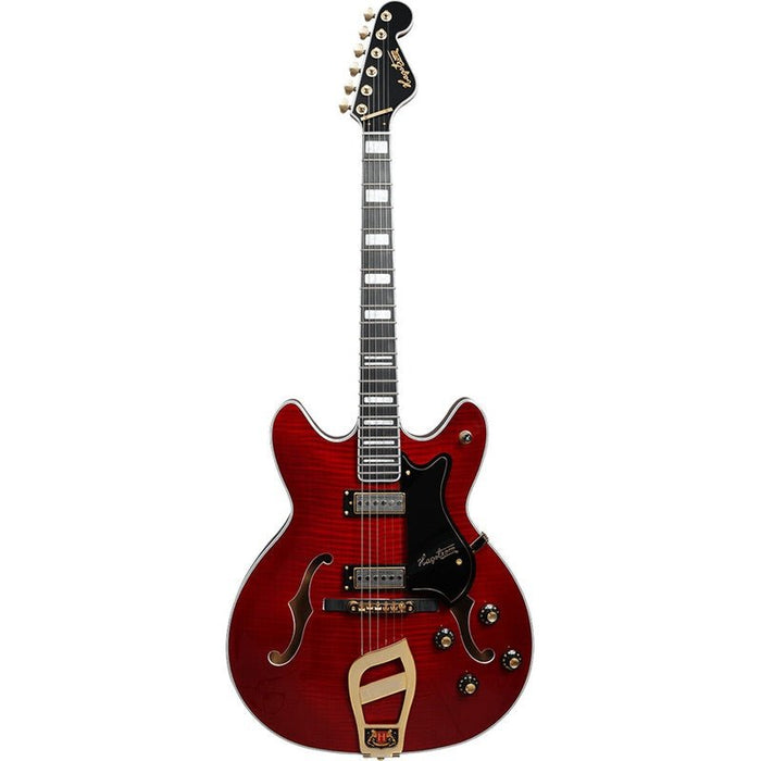 Hagstrom 67' Viking II Semi-Hollow Guitar in Wild Cherry Transparent (HSVIK67WCT) - Gsus4