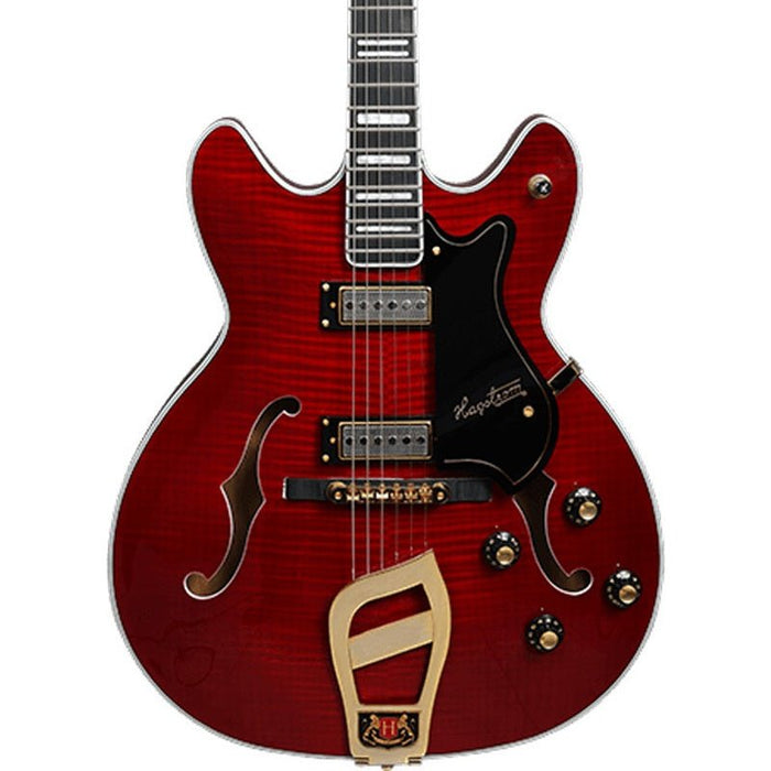 Hagstrom 67' Viking II Semi-Hollow Guitar in Wild Cherry Transparent (HSVIK67WCT) - Gsus4