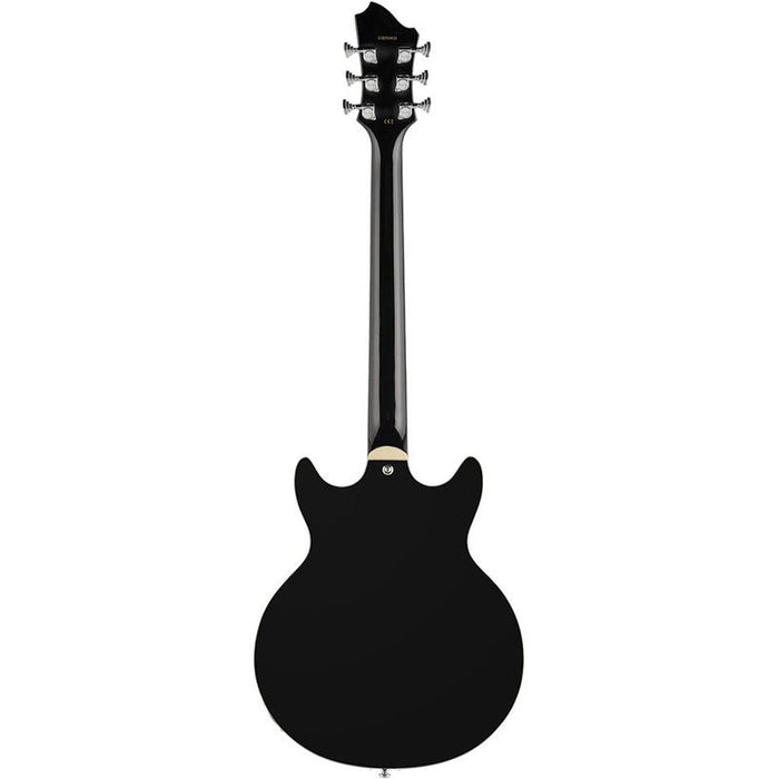 Hagstrom Alvar Semi-Hollow Guitar in Black Gloss (HSALVBLK) - Gsus4