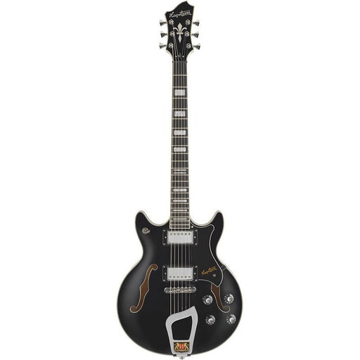 Hagstrom Alvar Semi-Hollow Guitar in Black Gloss (HSALVBLK) - Gsus4
