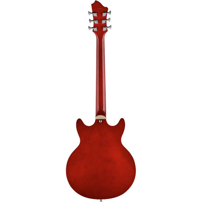 Hagstrom Alvar Semi-Hollow Guitar in Wild Cherry Transparent Gloss (HSALVWCT) - Gsus4
