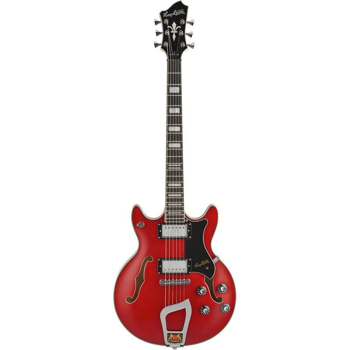 Hagstrom Alvar Semi-Hollow Guitar in Wild Cherry Transparent Gloss (HSALVWCT) - Gsus4