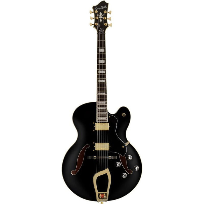 Hagstrom HJ500 Hollow Body Guitar in Black Gloss (HSHJ500BLK) - Gsus4