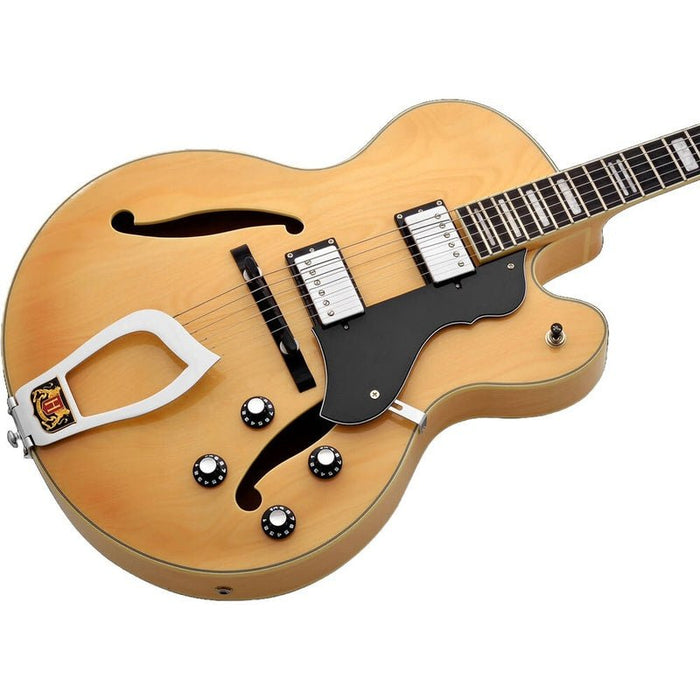 Hagstrom HJ500 Hollow Body Guitar in Natural Gloss (HSHJ500NAT) - Gsus4