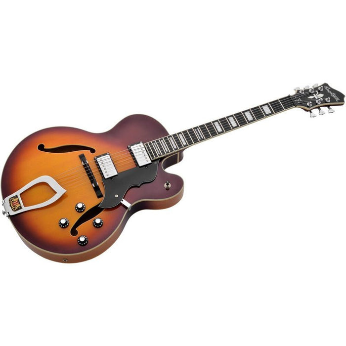 Hagstrom HJ800 Hollow Body Guitar in Vintage Sunburst (HSHJ800VSB) - Gsus4