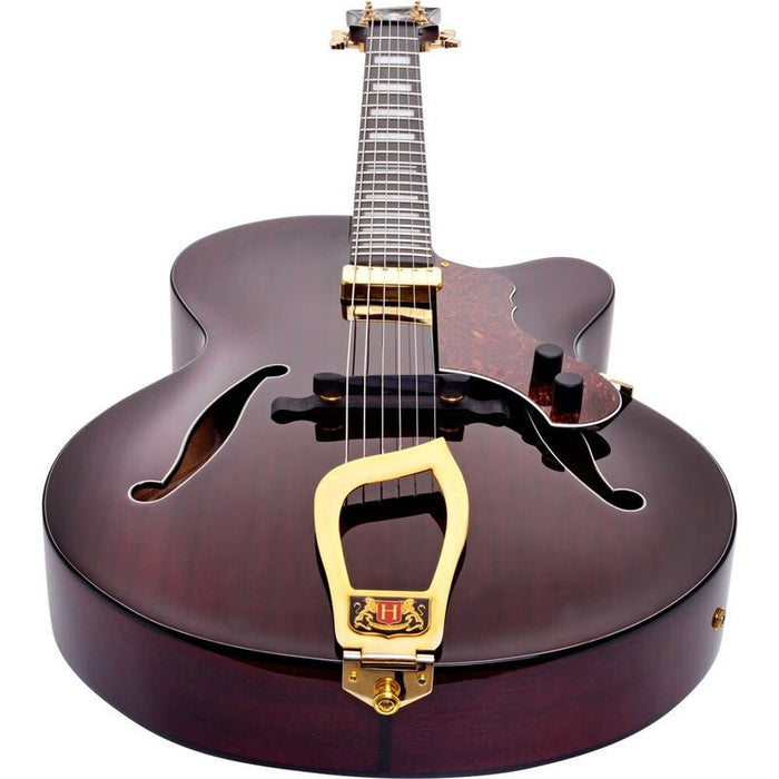Hagstrom HL550 Hollow Body Guitar in Natural Mahogany Gloss (HSHL550NMG) - Gsus4