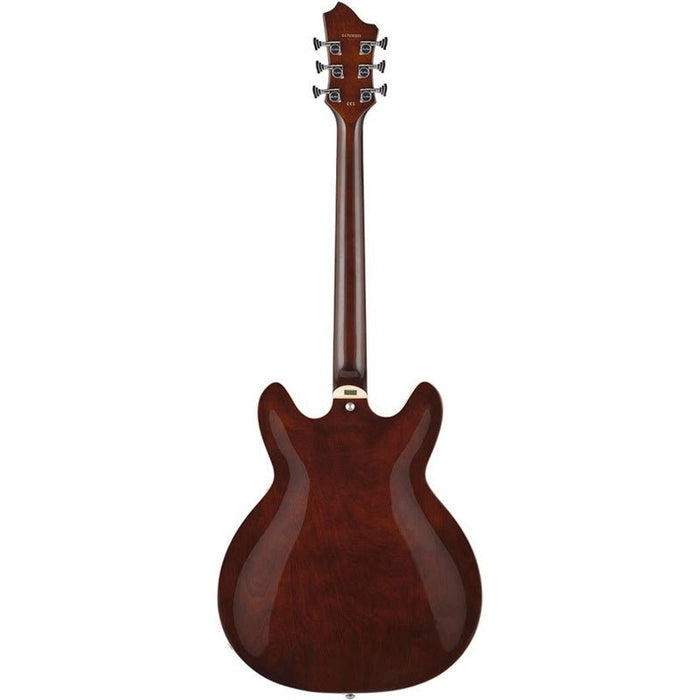 Hagstrom "Justin York" Super Viking Semi-Hollow Guitar in Trans Brown (HSBRJ) - Gsus4
