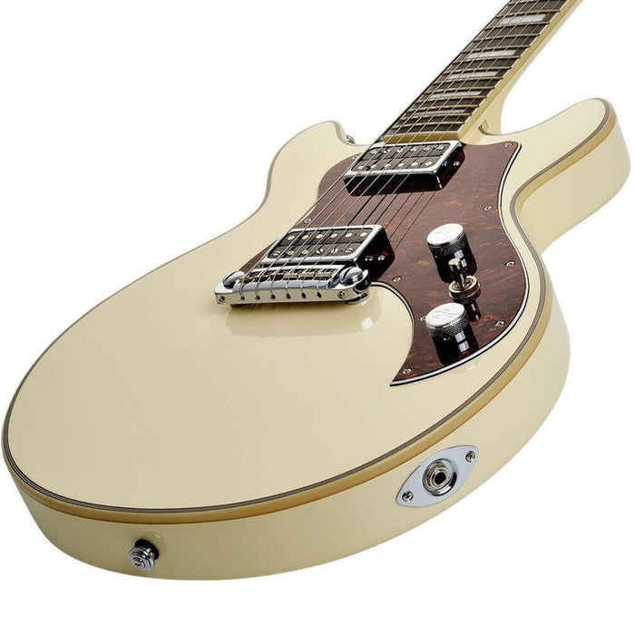 Hagstrom Megin Electric Guitar in Creme Gloss (HSMEGINCRE) - Gsus4