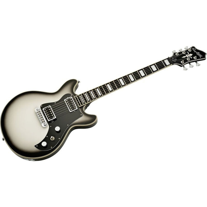 Hagstrom Megin Electric Guitar in Grey Burst Gloss (HSMEGINGRB) - Gsus4