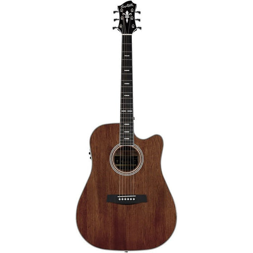 Hagstrom Mora II Series Dreadnought AC/EL Guitar with Cutaway in Natural (HSMODRE2CE) - Gsus4