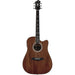 Hagstrom Mora II Series Dreadnought AC/EL Guitar with Cutaway in Natural (HSMODRE2CE) - Gsus4