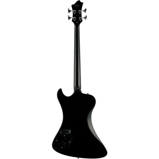 Hagstrom Nekromant-4 Bass Guitar in Black Gloss with Hardcase (HSNEKR4BLK) - Gsus4
