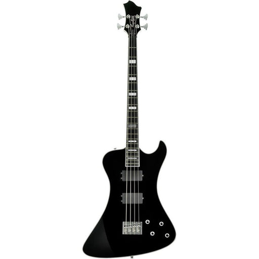 Hagstrom Nekromant-4 Bass Guitar in Black Gloss with Hardcase (HSNEKR4BLK) - Gsus4