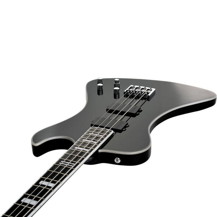 Hagstrom Nekromant-4 Bass Guitar in Black Gloss with Hardcase (HSNEKR4BLK) - Gsus4
