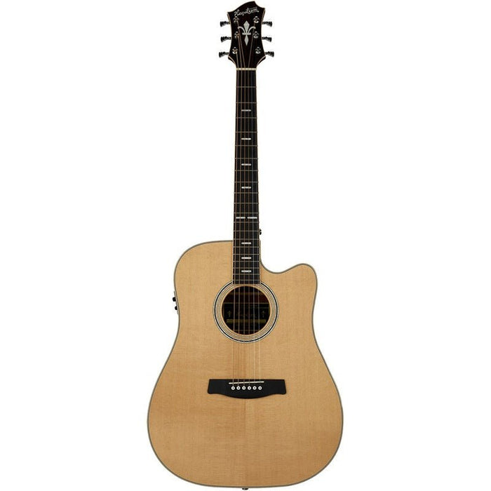 Hagstrom Orsa Series Dreadnought AC/EL Guitar with Cutaway in Natural (HSORDRE2CE) - Gsus4