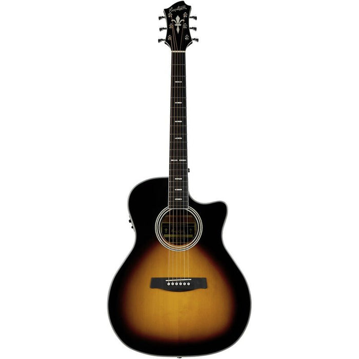 Hagstrom Siljan II Series Grand Auditorium AC/EL Guitar with Cutaway in Tobacco Sunburst (HSSIGRA2CETSB) - Gsus4