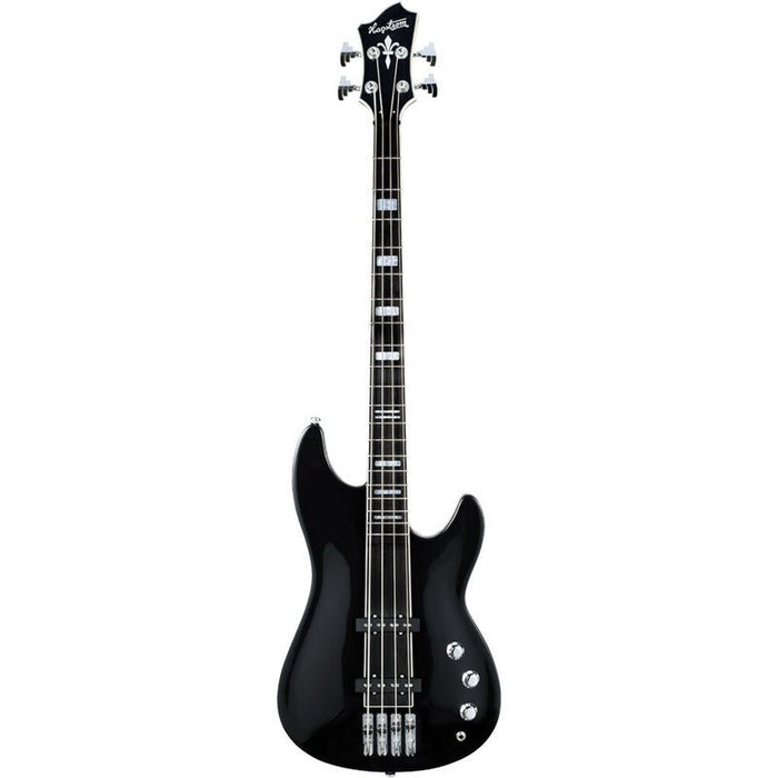 Hagstrom Super Swede Bass Guitar in Black Gloss (HSSUSWEBBLK) - Gsus4