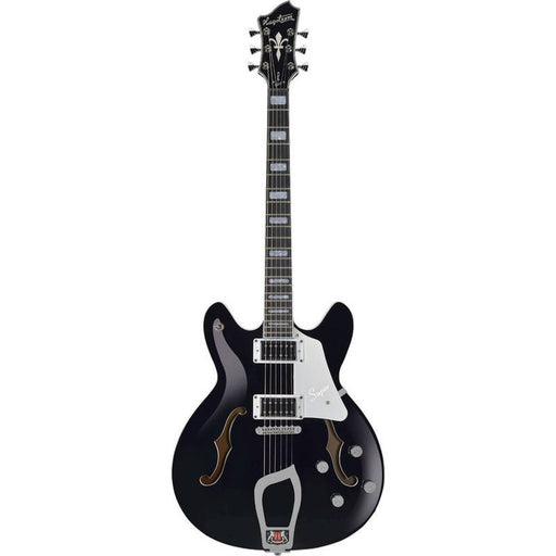 Hagstrom Super Viking Semi-Hollow Electric Guitar in Black Gloss (HSSUVIKBLK) - Gsus4