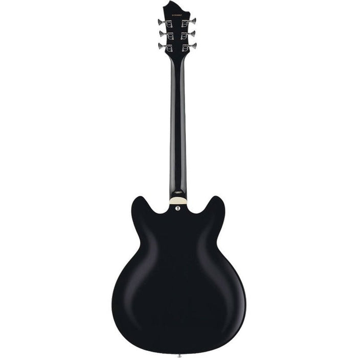Hagstrom Super Viking Semi-Hollow Electric Guitar in Black Gloss (HSSUVIKBLK) - Gsus4