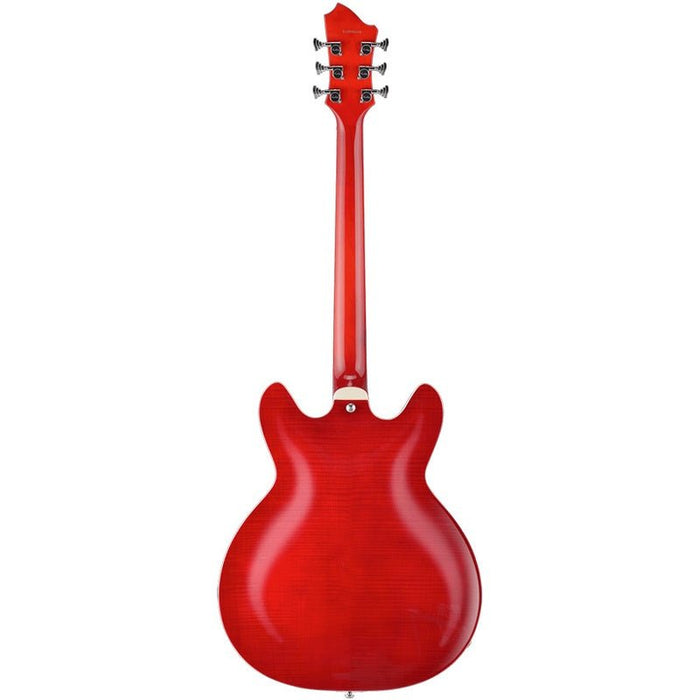 Hagstrom Super Viking Semi-Hollow Guitar in Wild Cherry Transparent Gloss (HSSUVIKWCT) - Gsus4