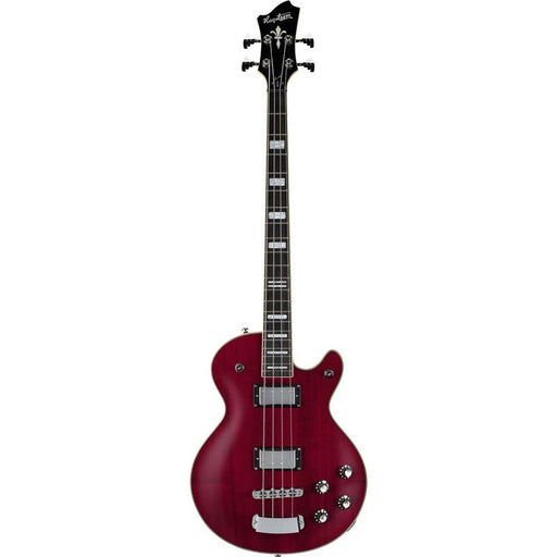 Hagstrom Swede Bass Guitar in Wild Cherry Transparent Gloss (HSSWEBWCT) - Gsus4