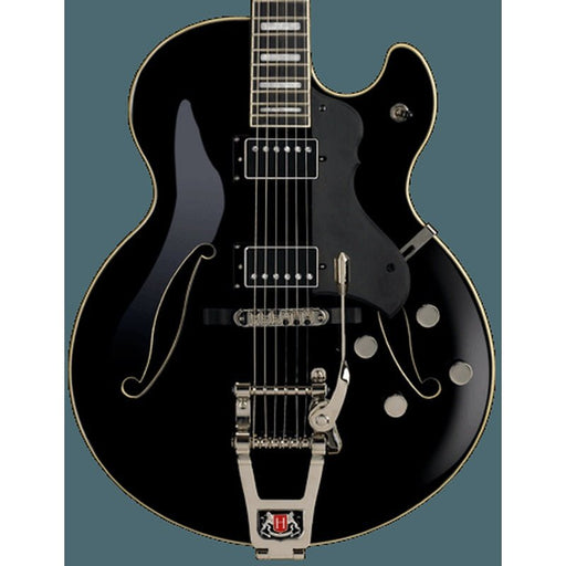 Hagstrom Tremar HJ500 Hollow Body Guitar in Black Gloss (HSTREHJ500BLK) - Gsus4