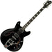 Hagstrom Tremar Viking Deluxe Baritone Semi-Hollow Guitar in Black Gloss (HSTREVIKBADXBLK) - Gsus4