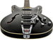 Hagstrom Tremar Viking Deluxe Baritone Semi-Hollow Guitar in Black Gloss (HSTREVIKBADXBLK) - Gsus4