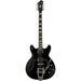 Hagstrom Tremar Viking Deluxe Baritone Semi-Hollow Guitar in Black Gloss (HSTREVIKBADXBLK) - Gsus4