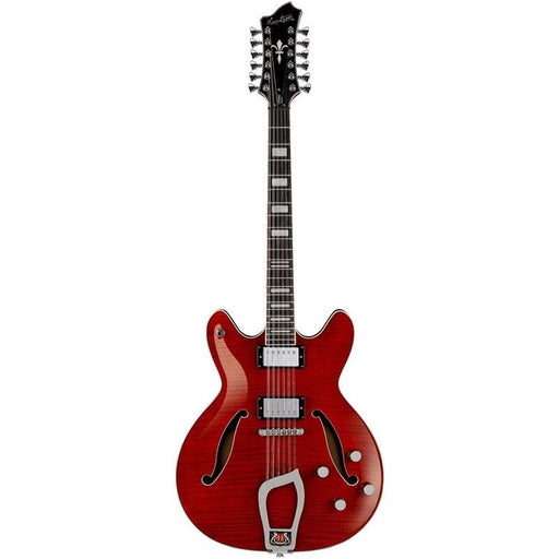 Hagstrom Viking Deluxe 12 String Semi-Hollow Guitar in Wild Cherry Transparent Gloss (HSVIDLX12WCT) - Gsus4