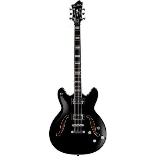 Hagstrom Viking Deluxe Baritone Semi-Hollow Guitar in Black Gloss (HSVIDLXBARIBLK) - Gsus4